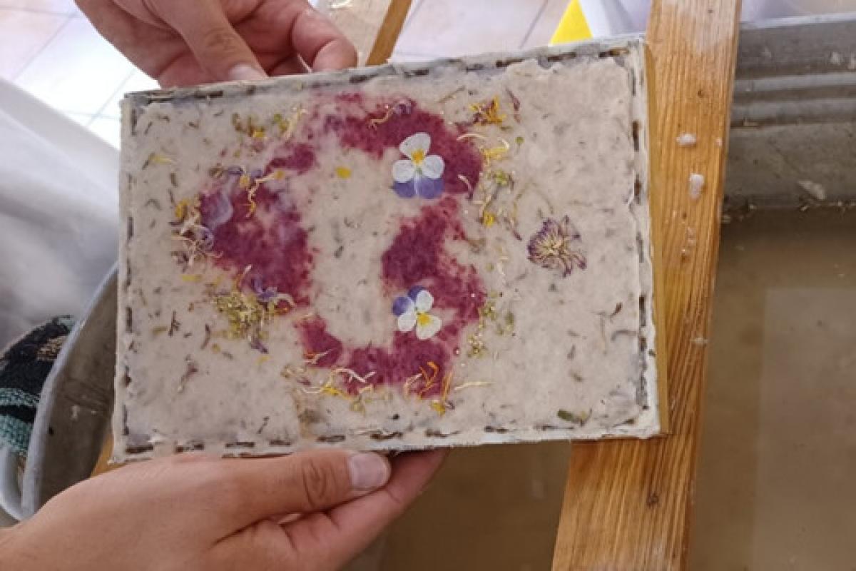 Bild zur Veranstaltung: Ferienworkshop: So entsteht Papier!